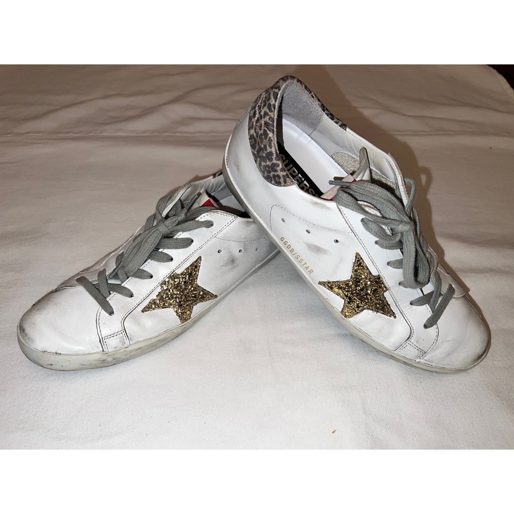 Leopard & Gold Glitter Golden Gooses